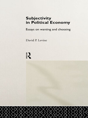 cover image of Subjectivity in Political Economy